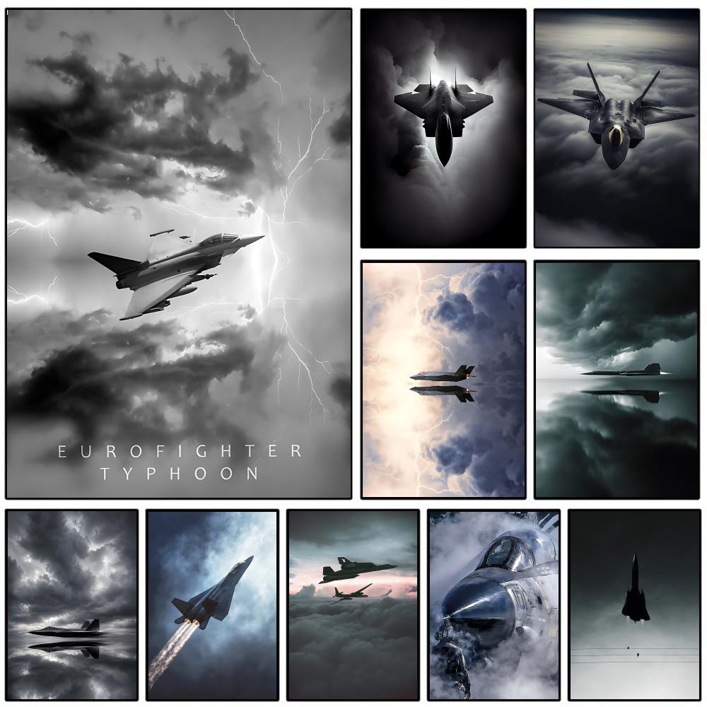 Esports Gaming Poster - クールな戦闘機ポスター ウォールポスター 自己粘着式 防水 ゲームルーム＆Eスポーツラウンジ＆ティーンベッドルーム＆寮の壁装飾用