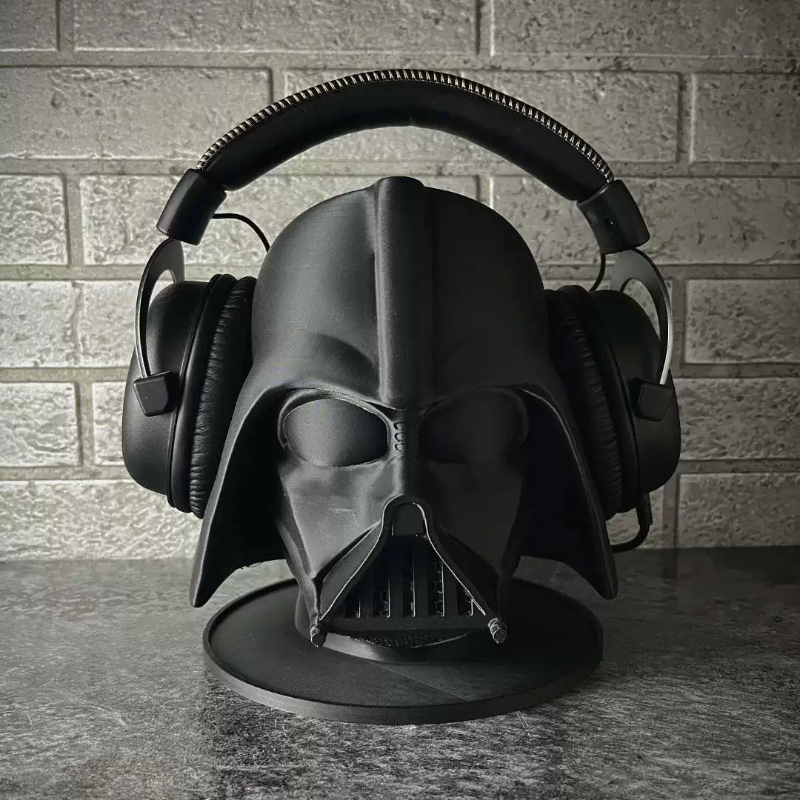 Esports Gaming Headset - 黒サムライマスクヘッドホンスタンドカスタムヘッドマウントヘッドセットハンガーゲームeスポーツディスプレイスタンドヘッドホンアクセサリーギフト