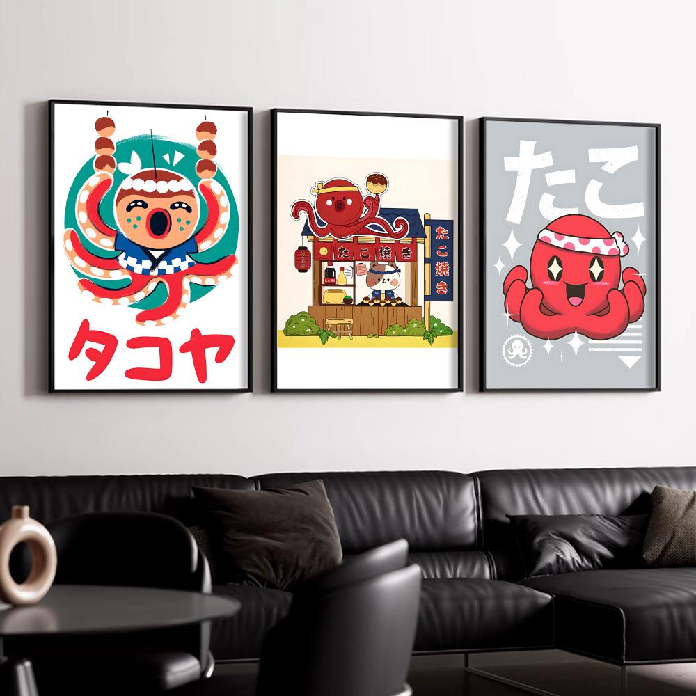 かわいいたこ焼きポスター ウォールポスター 自己粘着式 防水 - Esports Gaming Poster のレビューと価格