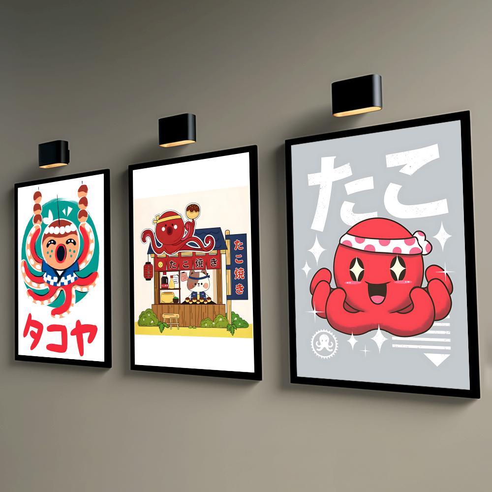 かわいいたこ焼きポスター ウォールポスター 自己粘着式 防水 - Esports Gaming Poster のレビューと価格